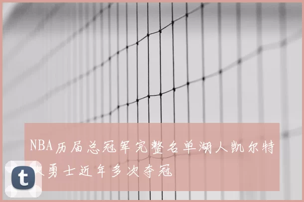 NBA历届总冠军完整名单湖人凯尔特人勇士近年多次夺冠
